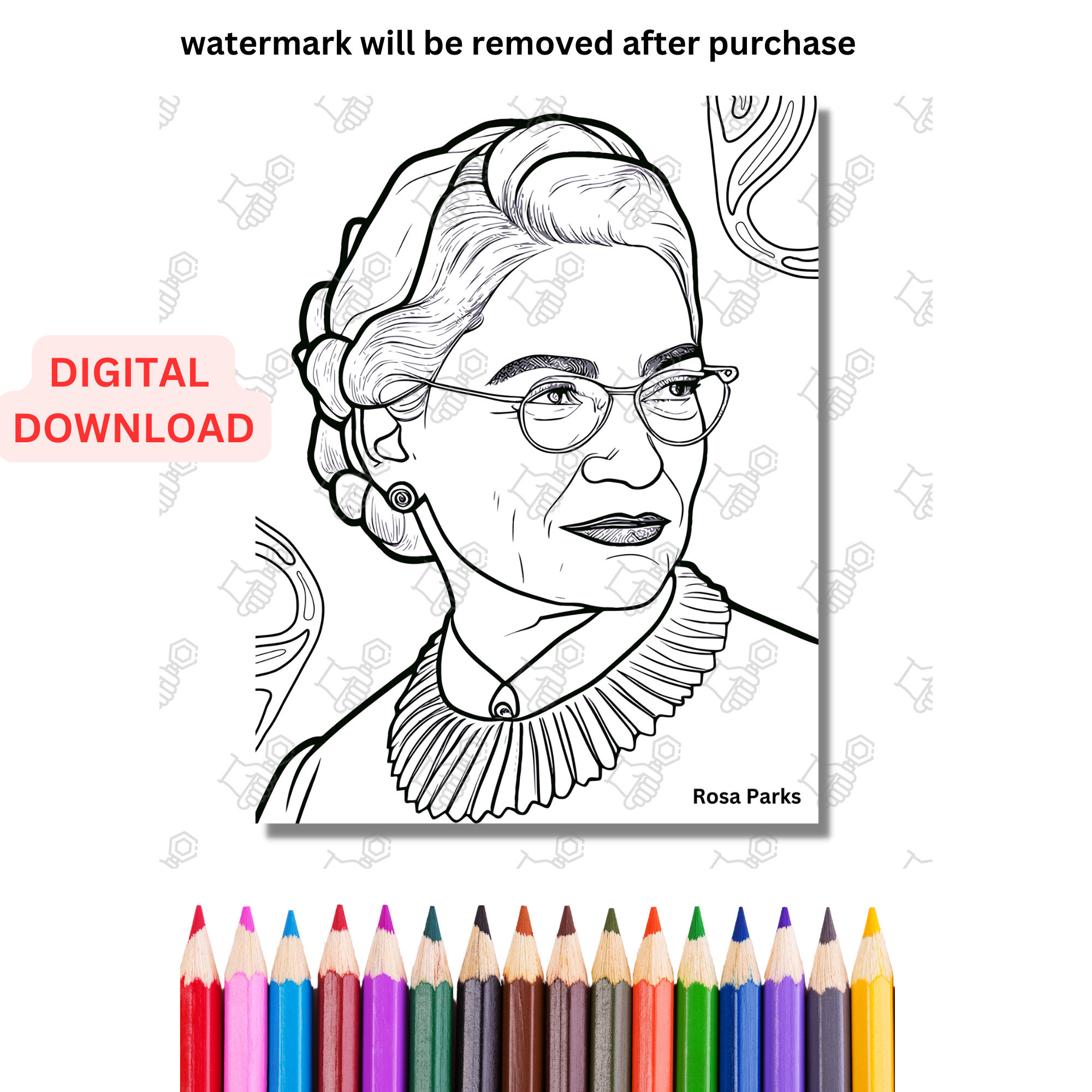Rosa Parks Coloring Page, Famous African American Women, Inspiring regarding Rosa Parks Coloring Page Printable