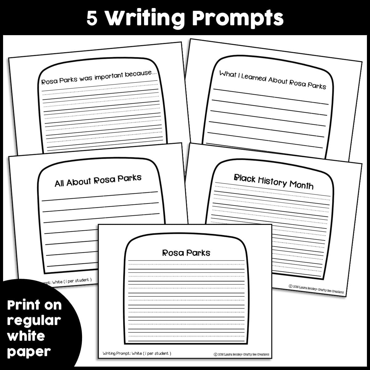 Rosa Parks Craft Activity - Crafty Bee Creations with Rosa Parks Printable Activities