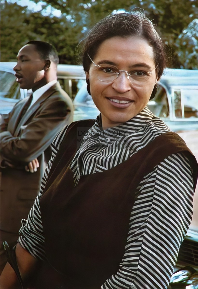 Rosa Parks &amp;amp; Martin Luther King Jr. Colorized 13X19 Photo Poster intended for Printable Pictures Of Rosa Parks In Color