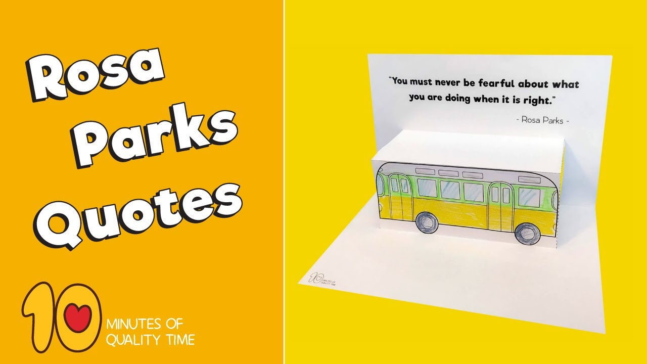 Rosa Parks Pop Up Craft – 10 Minutes Of Quality Time intended for Rosa Parks Printable Bus