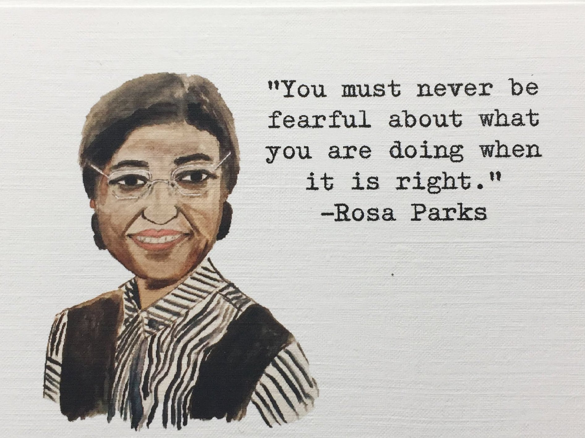 Rosa Parks Quote - Note Card - Etsy throughout Rosa Parks Printable Quotes