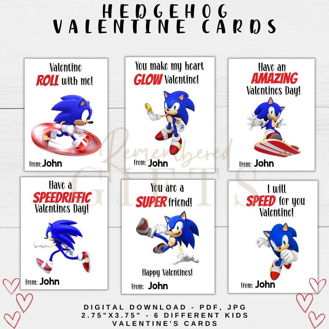 Sonic Valentine Cards For Kids: Printable Valentine'S Day Cards within Printable Sonic Valentine Cards