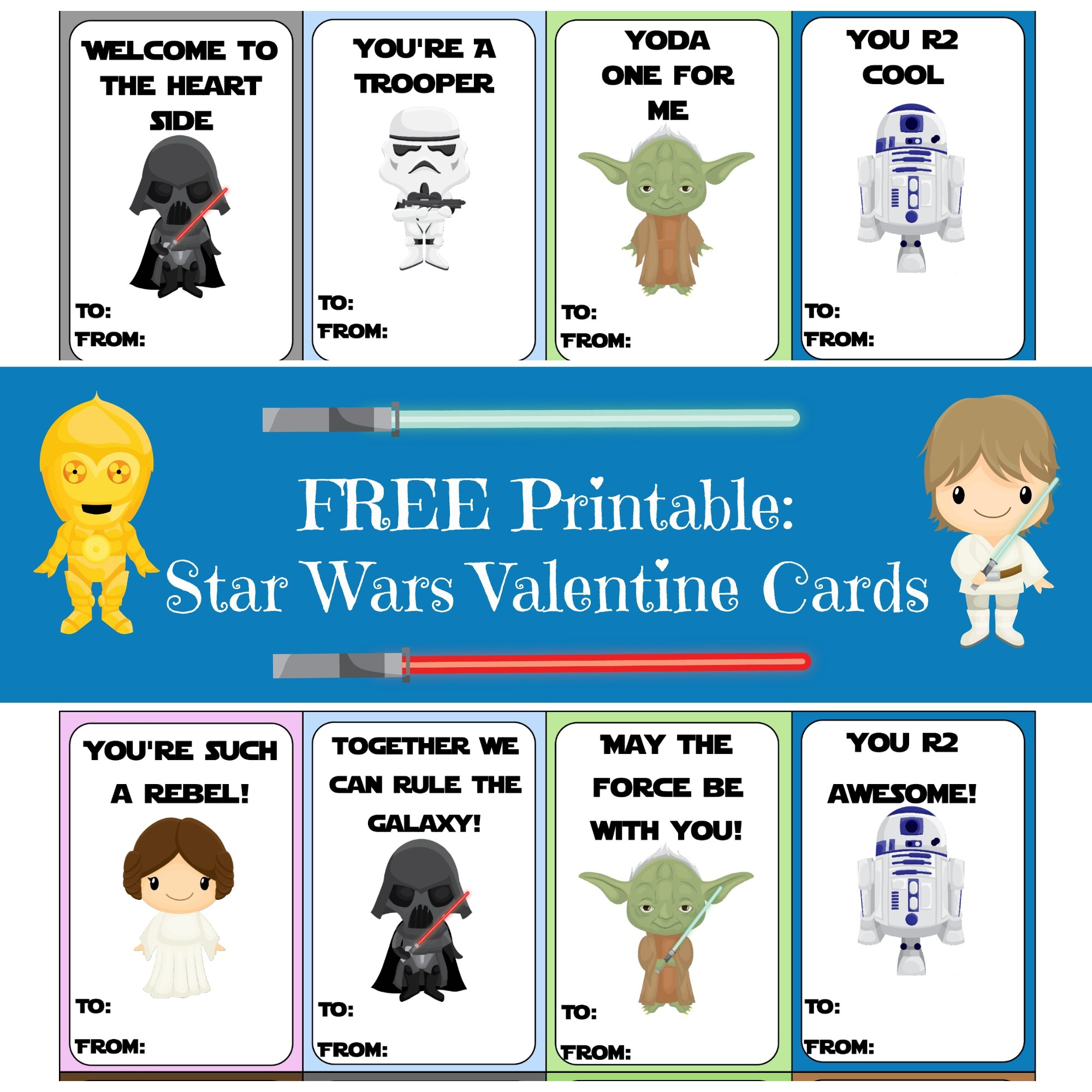Star Wars Valentine Cards | As They Grow Up throughout Printable Star Wars Valentines Cards