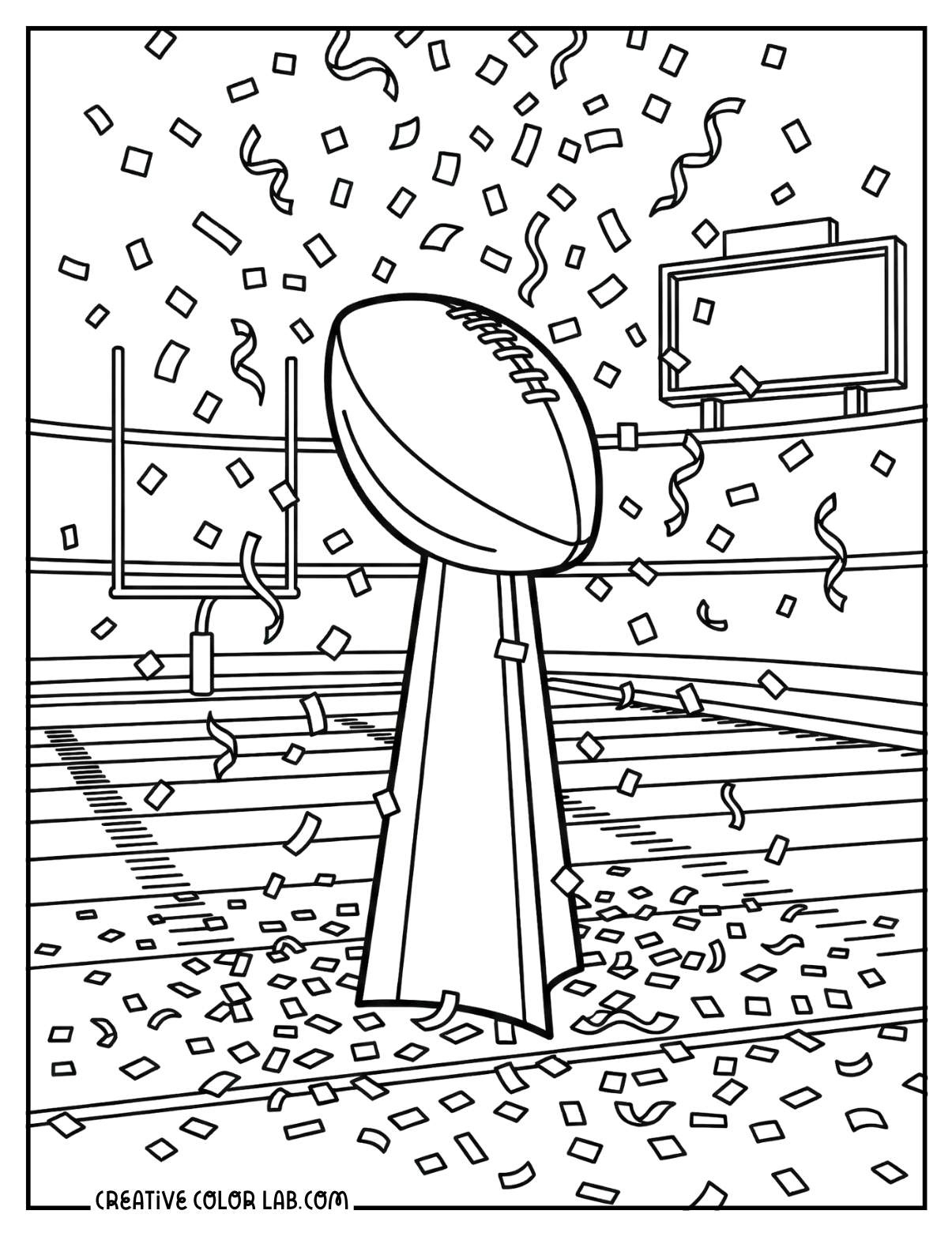 Super Bowl Coloring Pages | Free Football Printables inside Super Bowl Coloring Pages 2026 Free Printable