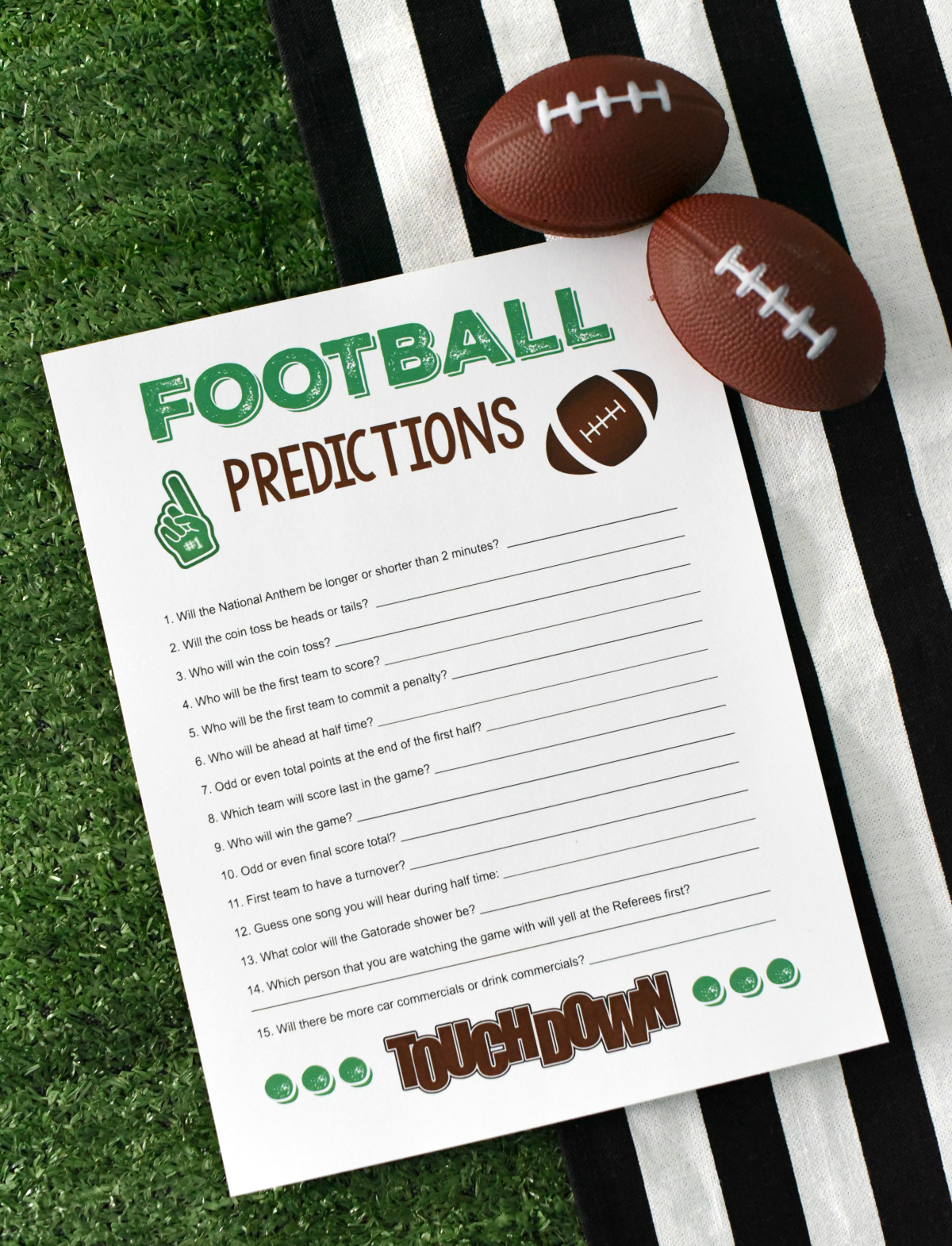 Super Bowl Party Games: Football Predictions – Fun-Squared throughout Free Printable Super Bowl Predictions