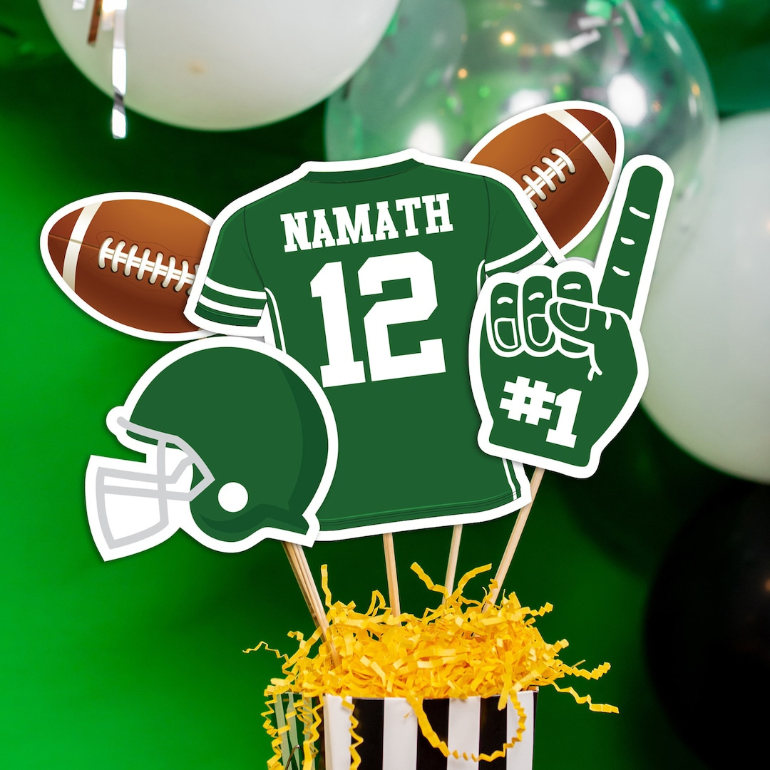 Superbowl Decor Football Centerpieces In Red And Gold, Printable inside Printable Super Bowl Decor