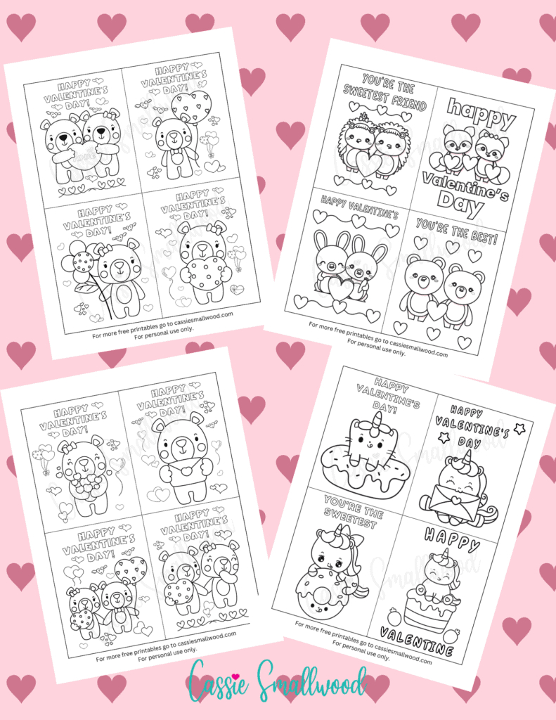 The Cutest Free Printable Valentine Exchange Cards For Kids with Printable Valentine Exchange Cards