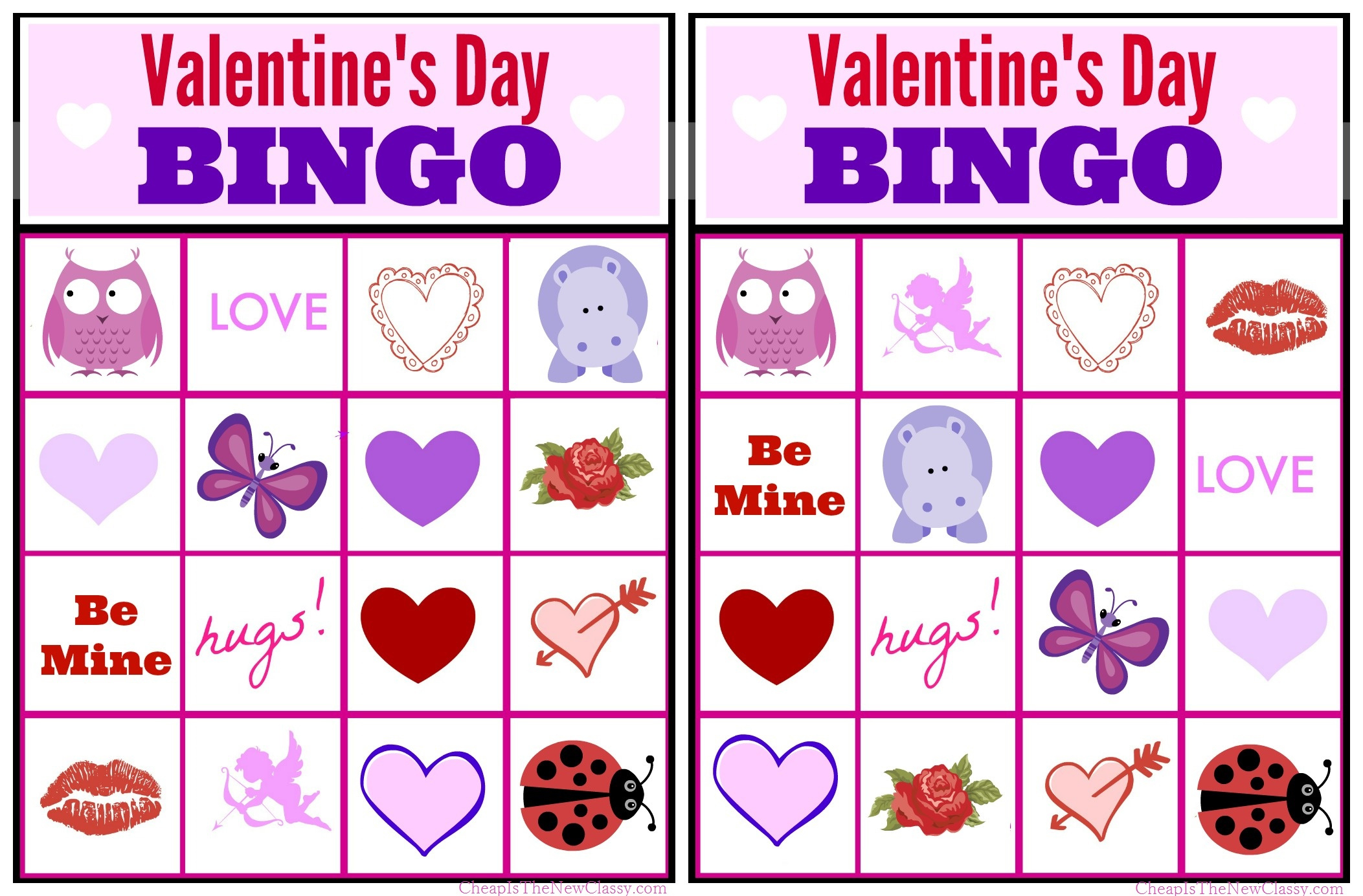 Valentine Crafts For Kids Free Printable Valentine For Large with regard to Printable Free Printable Printable Valentine&amp;#039;S Day Bingo Cards
