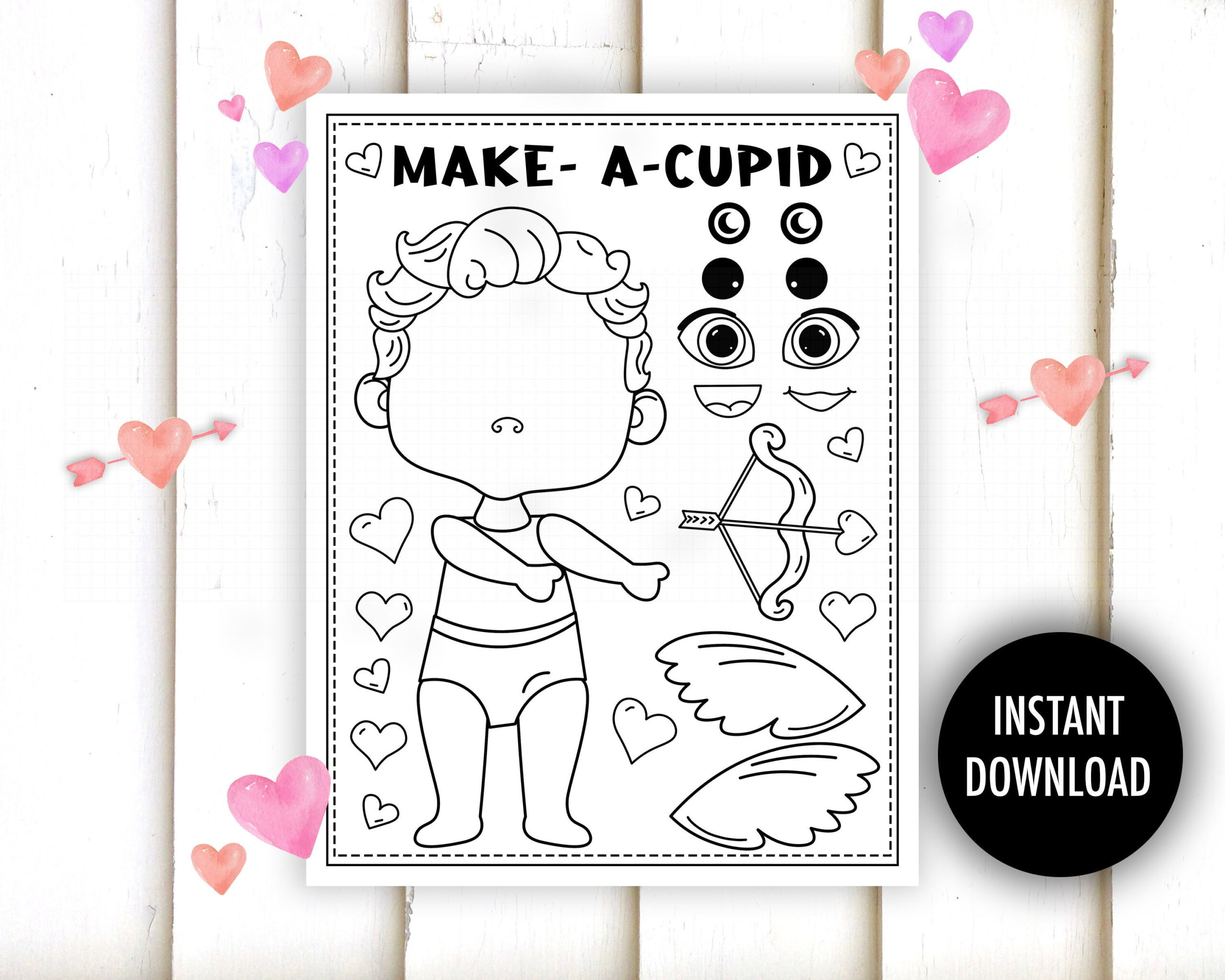 Valentine Cut And Paste Printable - &amp;quot;Valentine Crafts&amp;quot; Cupid with regard to Printable Valentine Craft