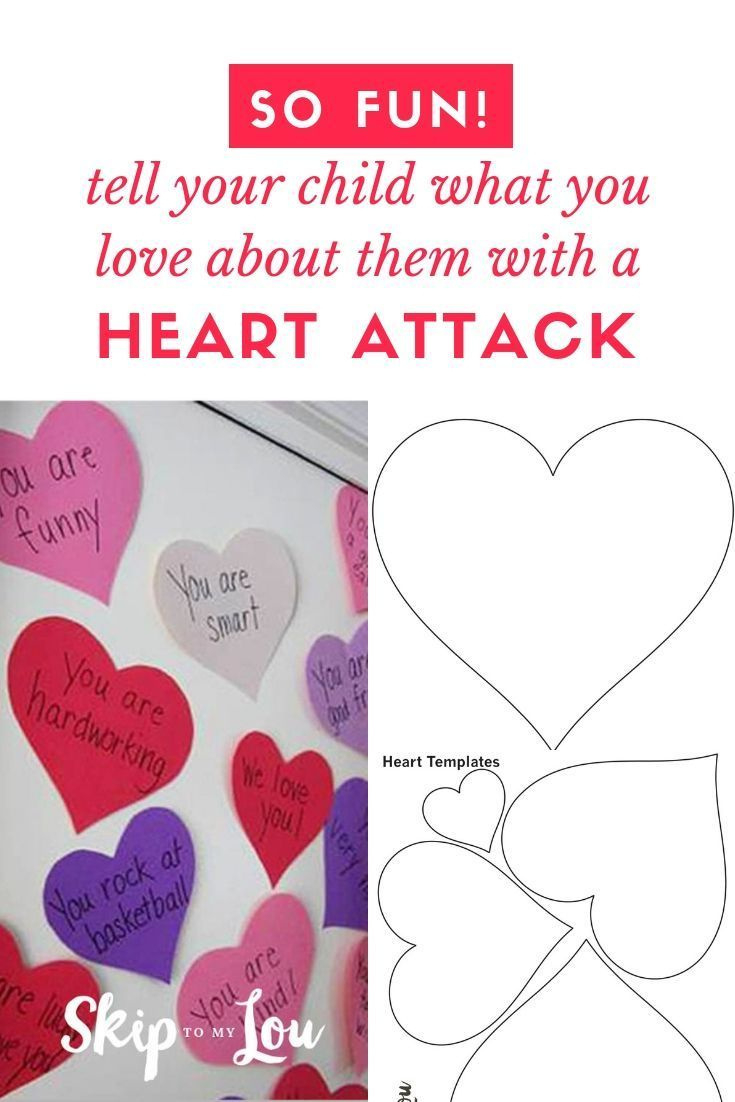 Valentine Heart Attack Idea With Free Printable Heart Template throughout Printable Valentine Hearts With Sayings