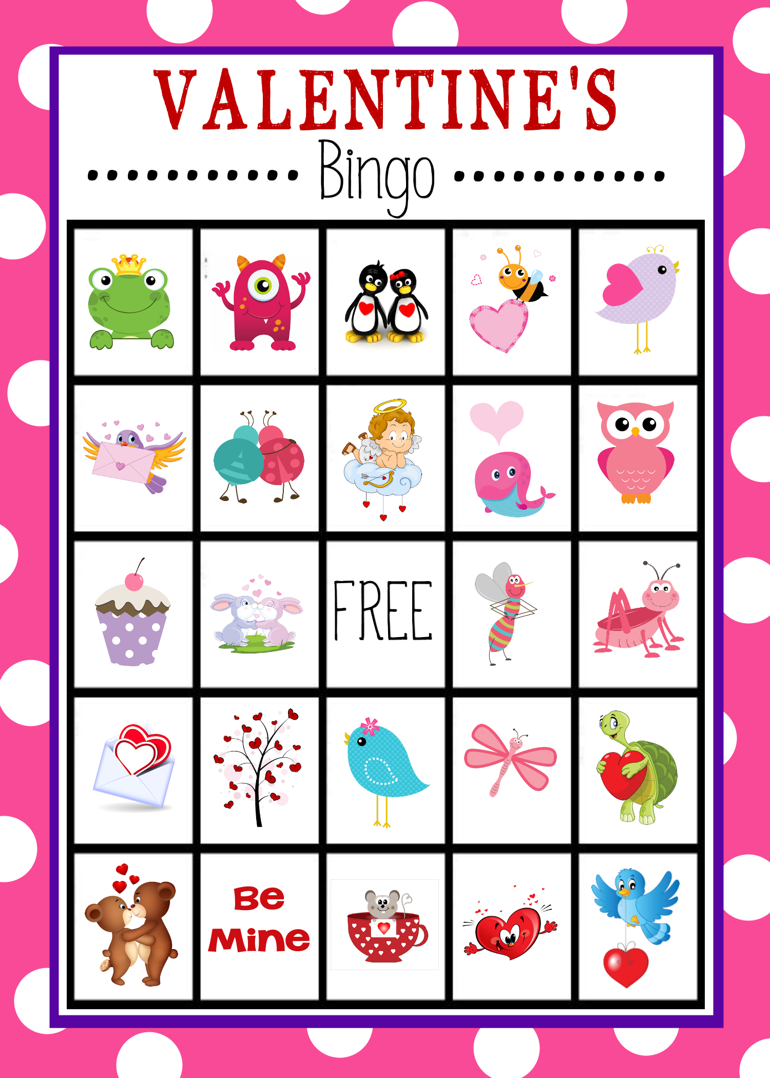 Valentine&amp;#039;S Bingo Game - Crazy Little Projects within Free Printable Valentines Bingo