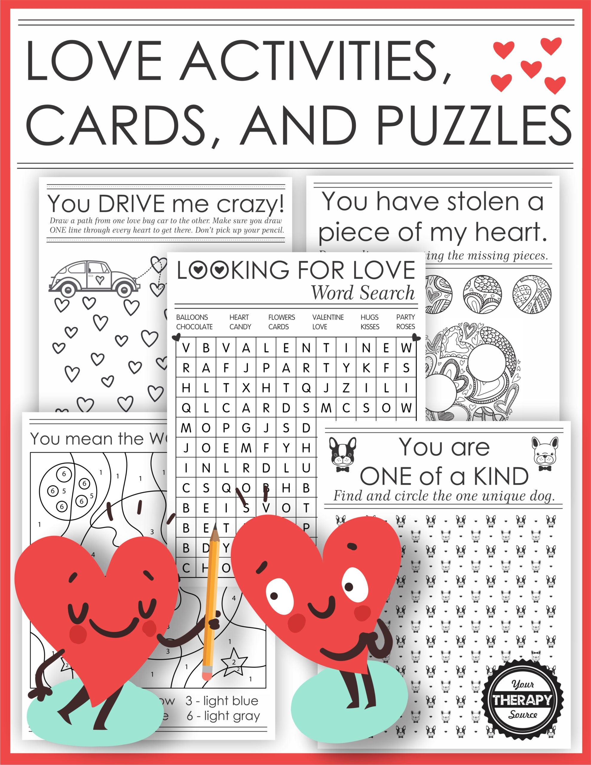 Valentine'S Day Activities For Kids - Your Therapy Source pertaining to Printable Valentine Activities