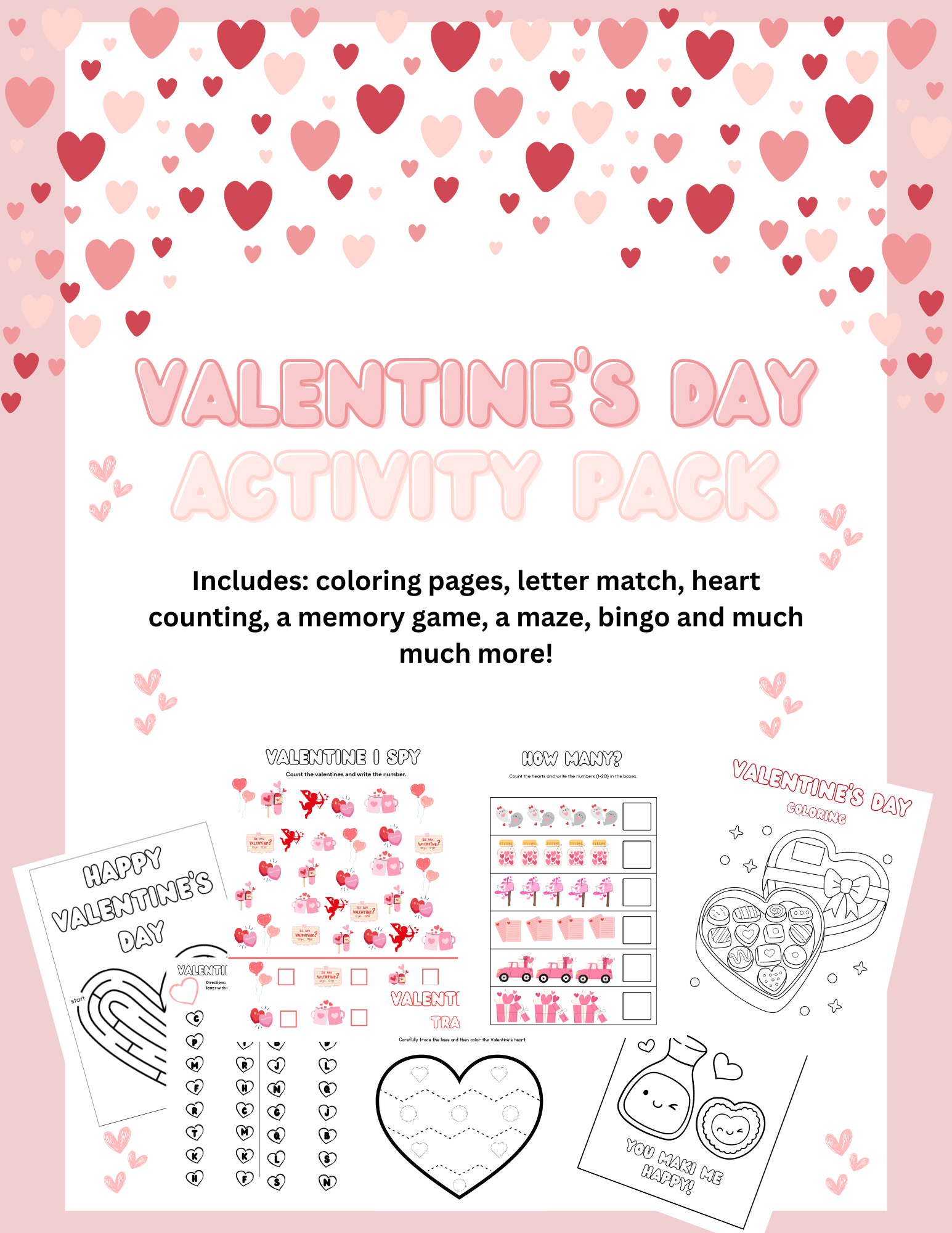 Valentine&amp;#039;S Day Activity Pack Free Printable For Kids — Tiaras regarding Printable Valentine&amp;#039;S Day Worksheets