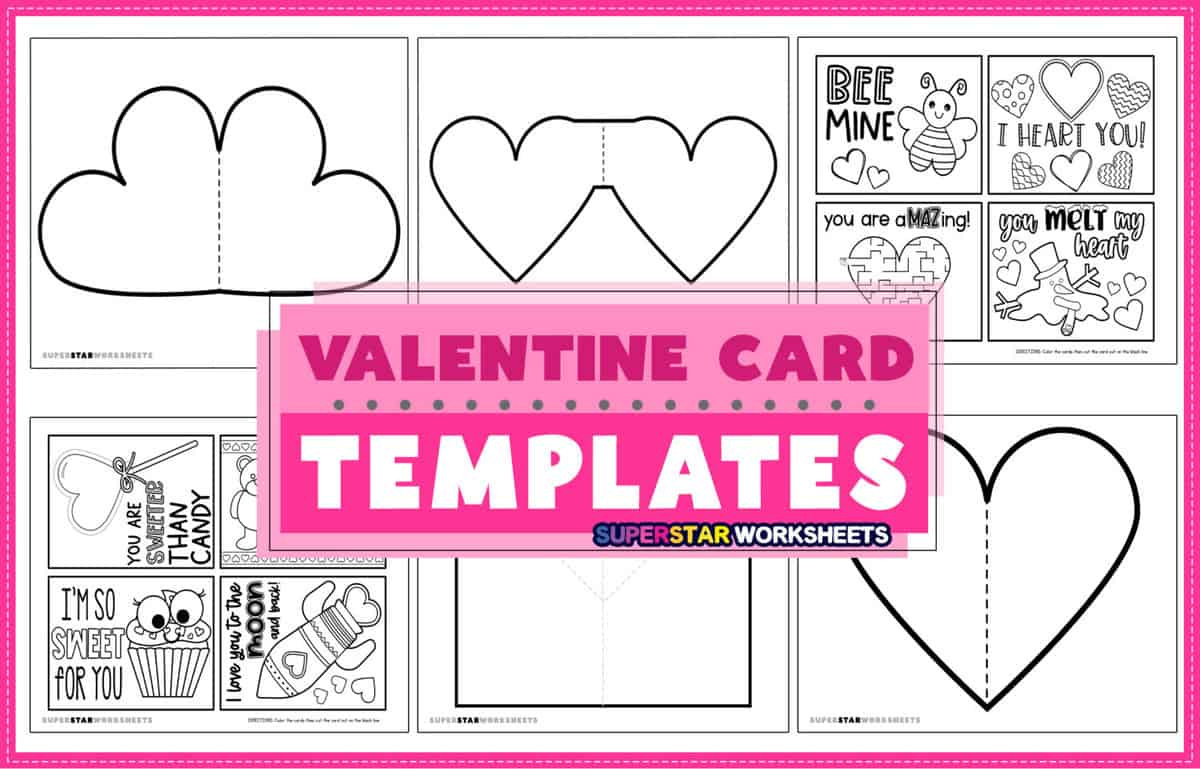 Valentine&amp;#039;S Day Card Template (Free Printables) - Superstar Worksheets for Valentine&amp;#039;S Day Printable Card