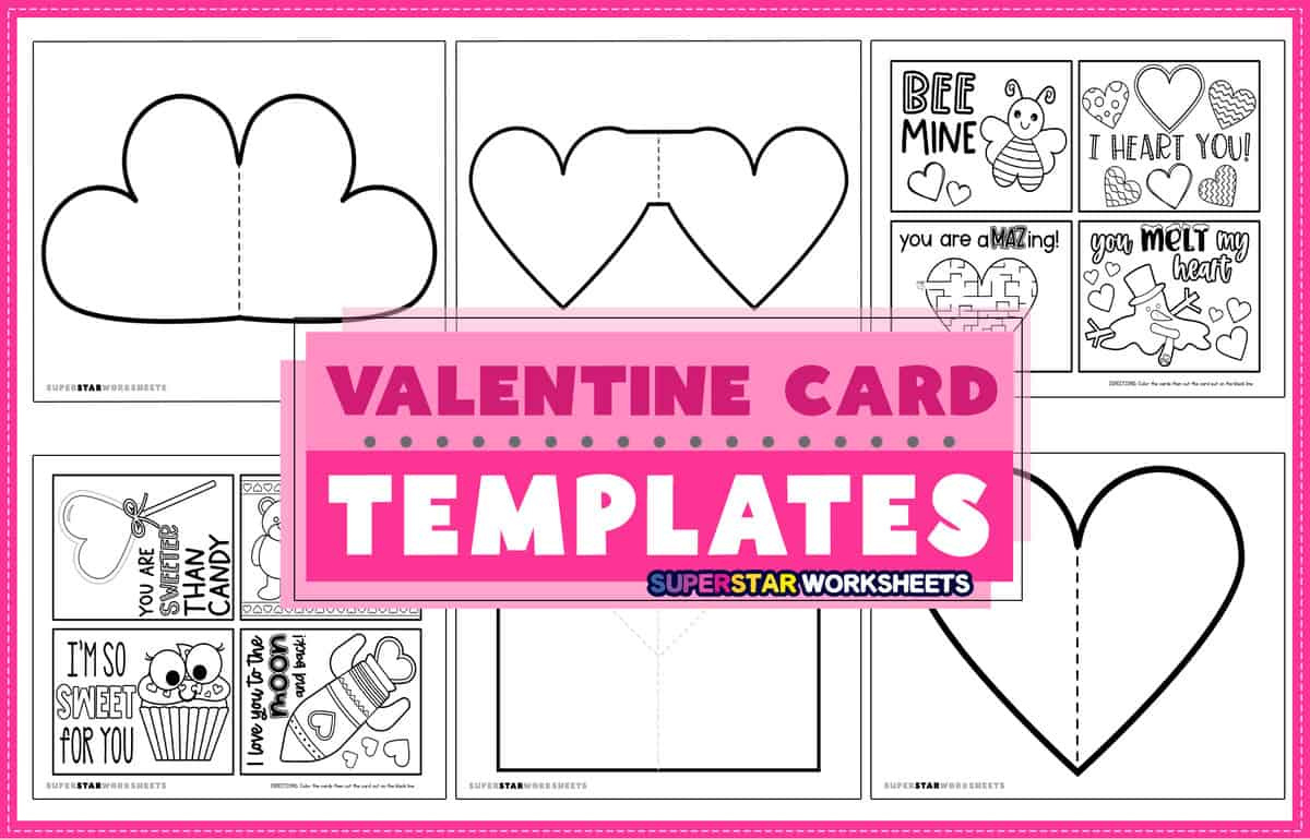 Valentine&amp;#039;S Day Card Template (Free Printables) - Superstar Worksheets within Printable Valentine Day Card Template
