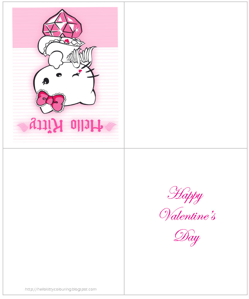 Valentines Day Cards For Kids School Free Valentine Printable pertaining to Printable Hello Kitty Valentines