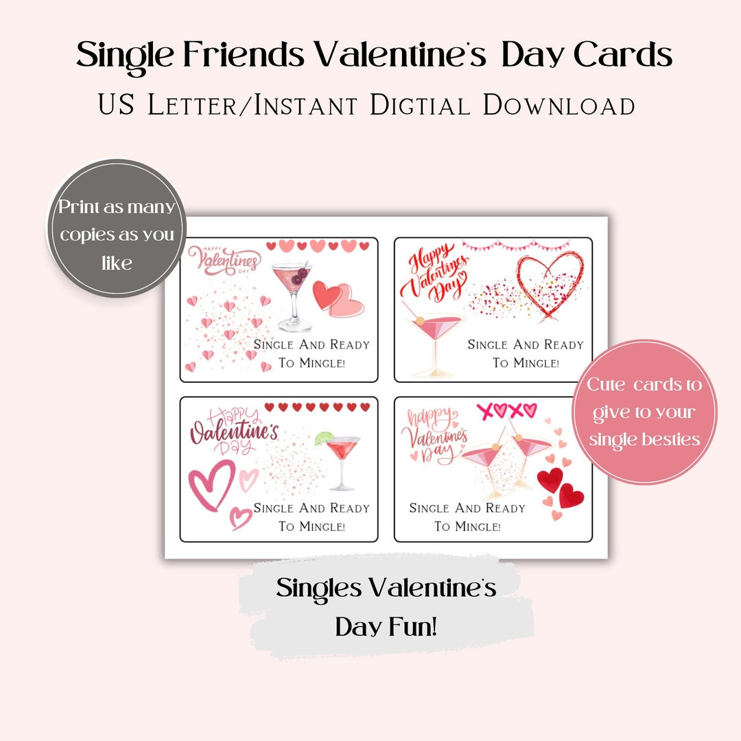 Valentine&amp;#039;S Day Cards For Your Single Friends/Single And Ready To in Printable Valentine Cards For Singles