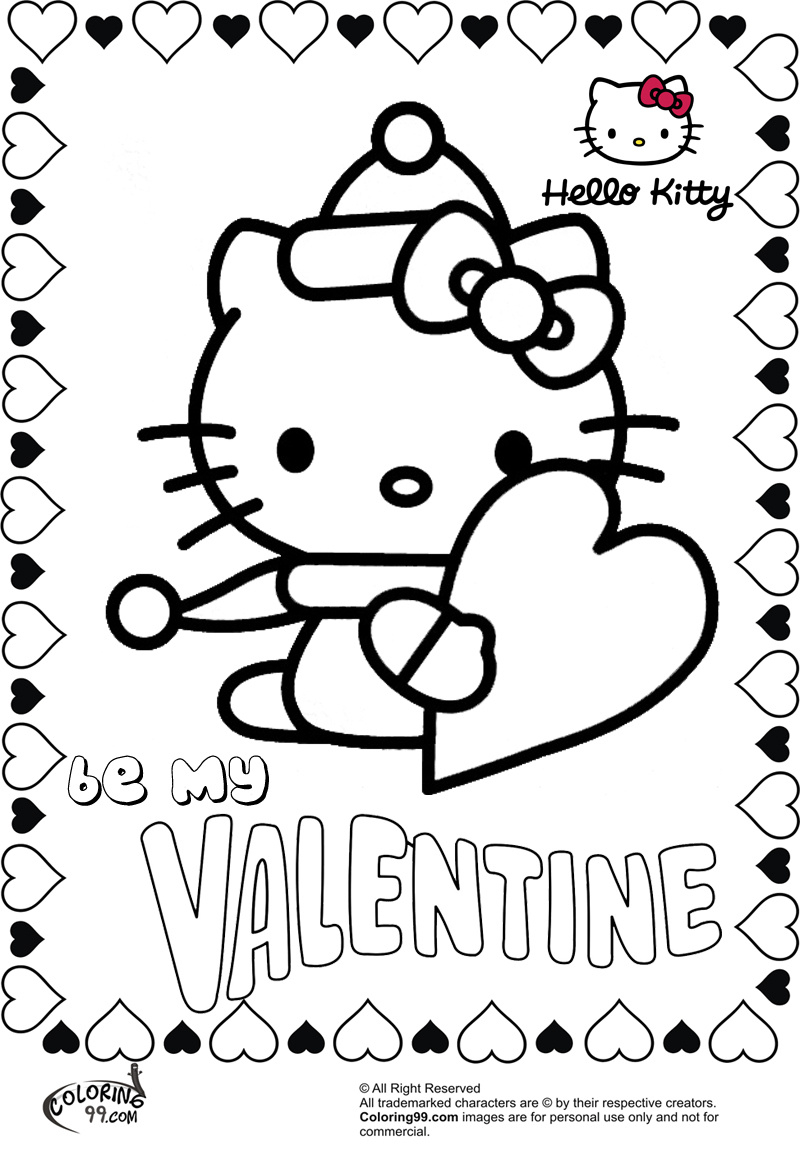 Valentine&amp;#039;S Day Coloring Sheets Printable 35 Free Hello Kitty regarding Printable Hello Kitty Valentines