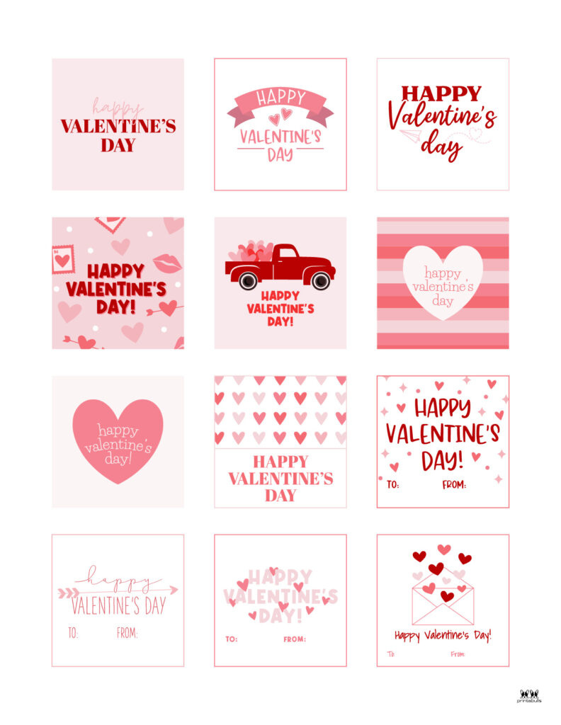 Valentines Day Gift Tags Free Printable Labels With Hearts Free for Printable Valentine Labels Free