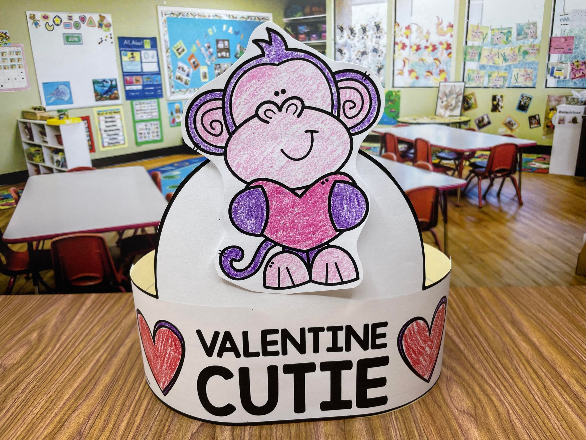 Valentine&amp;#039;S Day Hat Free Printables - Simply Kinder intended for Printable Valentine Hat