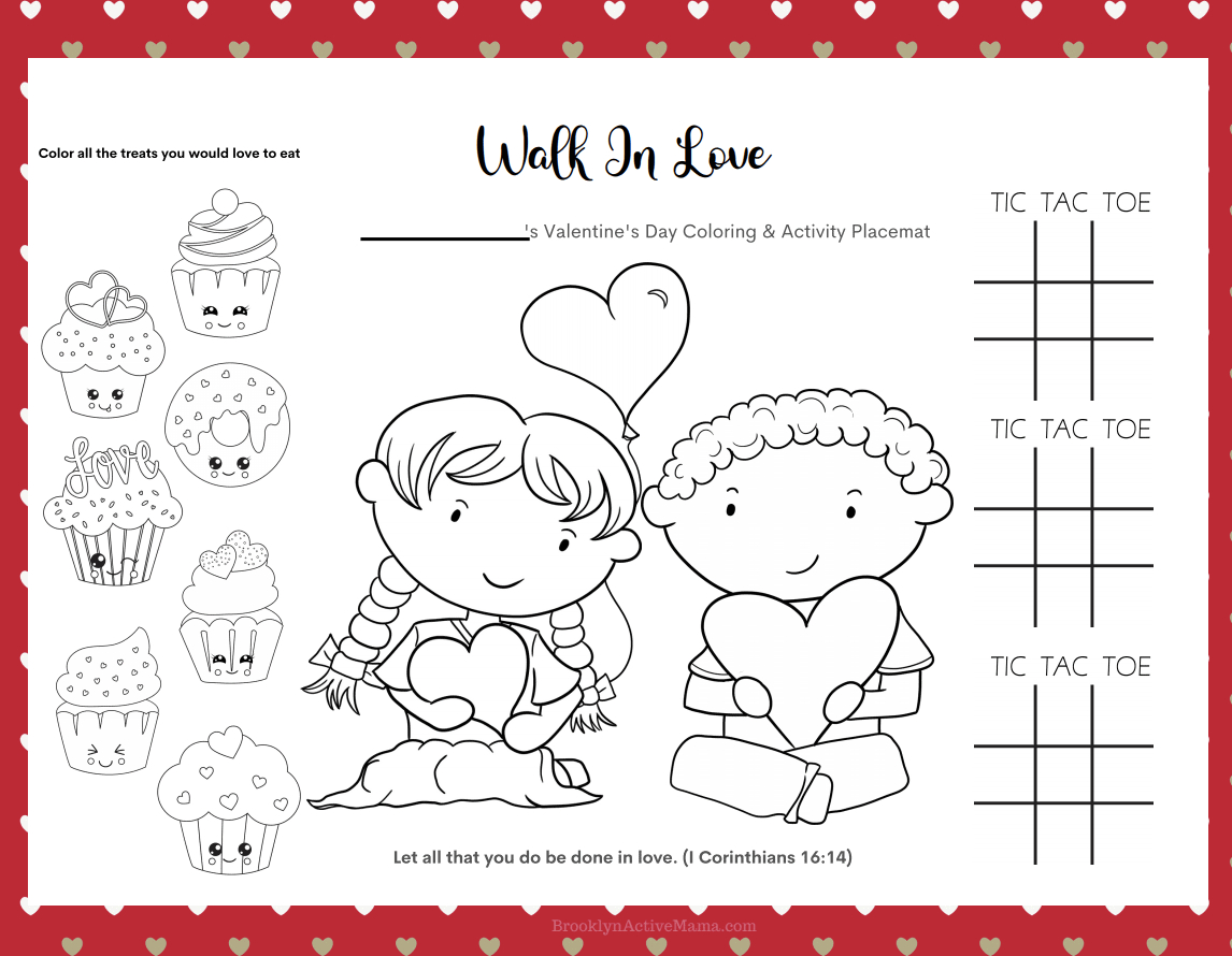 Valentine&amp;#039;S Day Placemats For Kids - Free Printable Sheets throughout Printable Valentine&amp;amp;#039;s Day Placemats