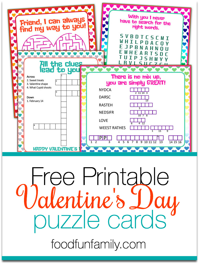 Valentine&amp;#039;S Day Puzzle Cards {A Free Printable} with regard to Valentine&amp;amp;#039;s Day Puzzles Printable