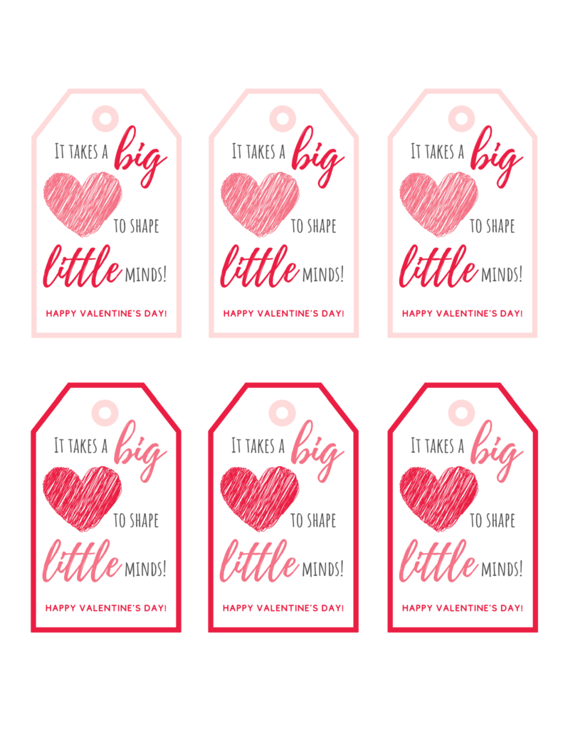 Valentines Tags Free Printable Gift Tags For Valentine'S Day in Printable Valentine Gift Tag
