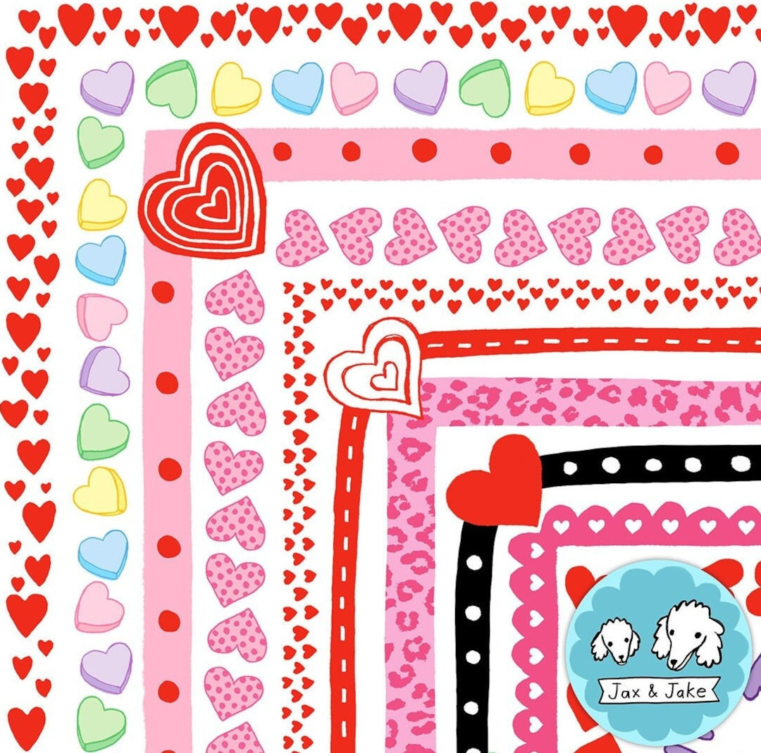 Vintage Valentines Borders 6 Best Images Of Free Printable with Printable Valentine Borders and Frames