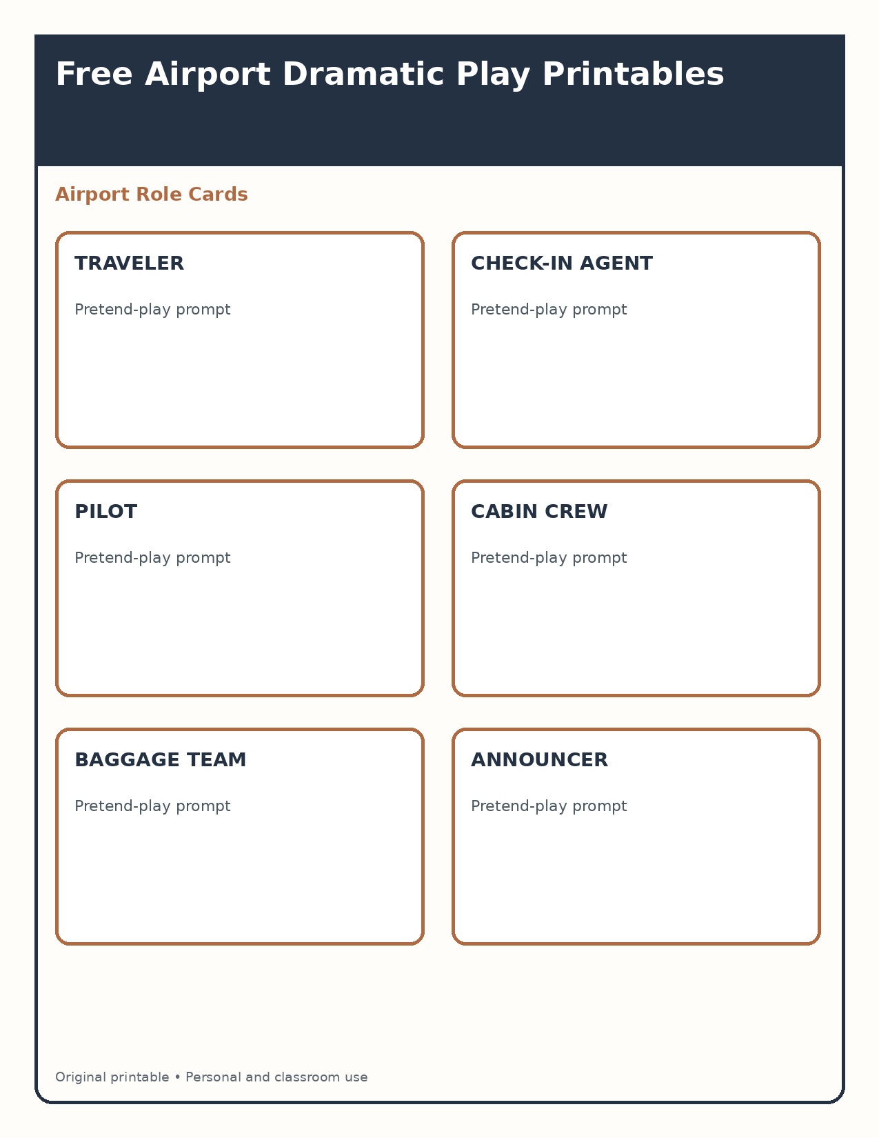 Airport Role Cards