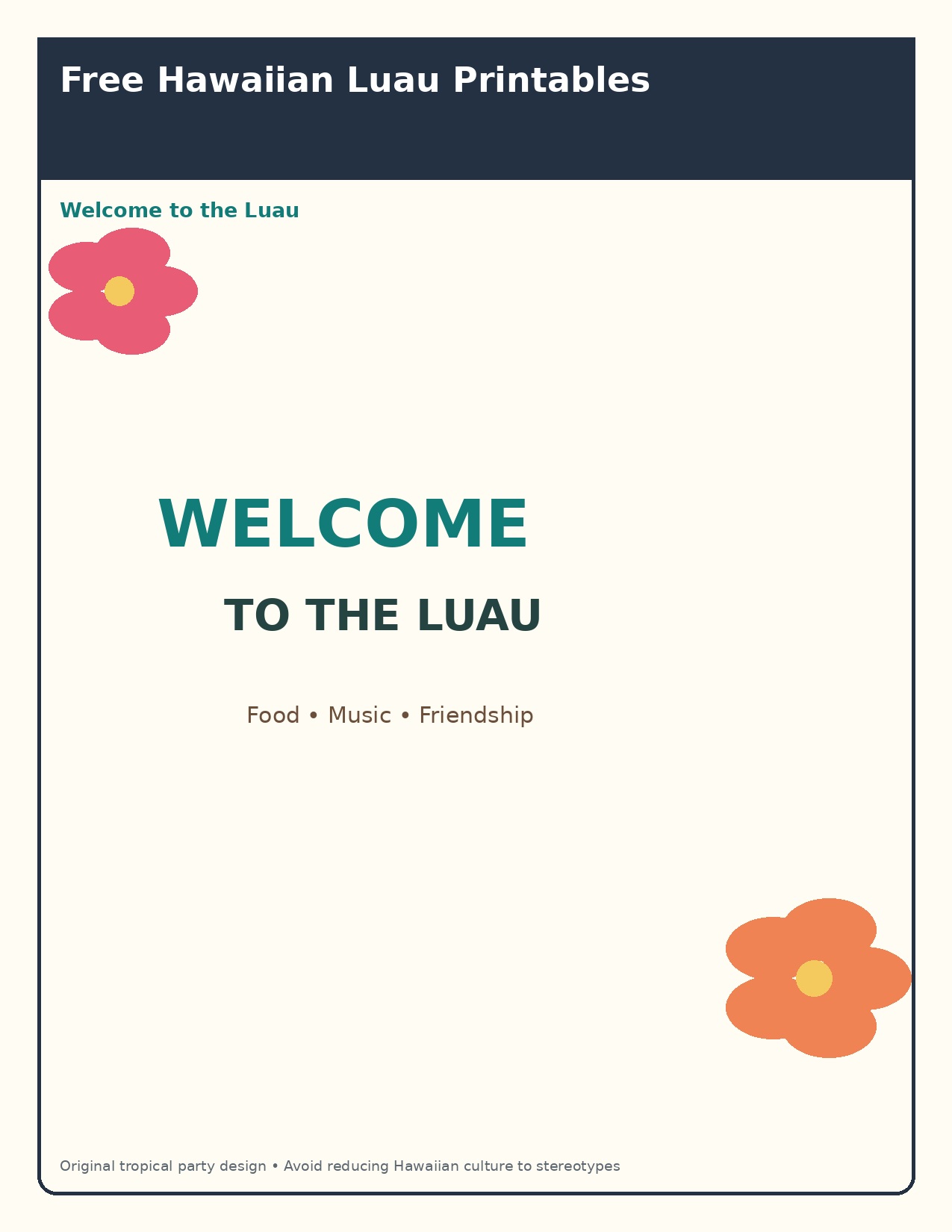 Welcome to the luau sign