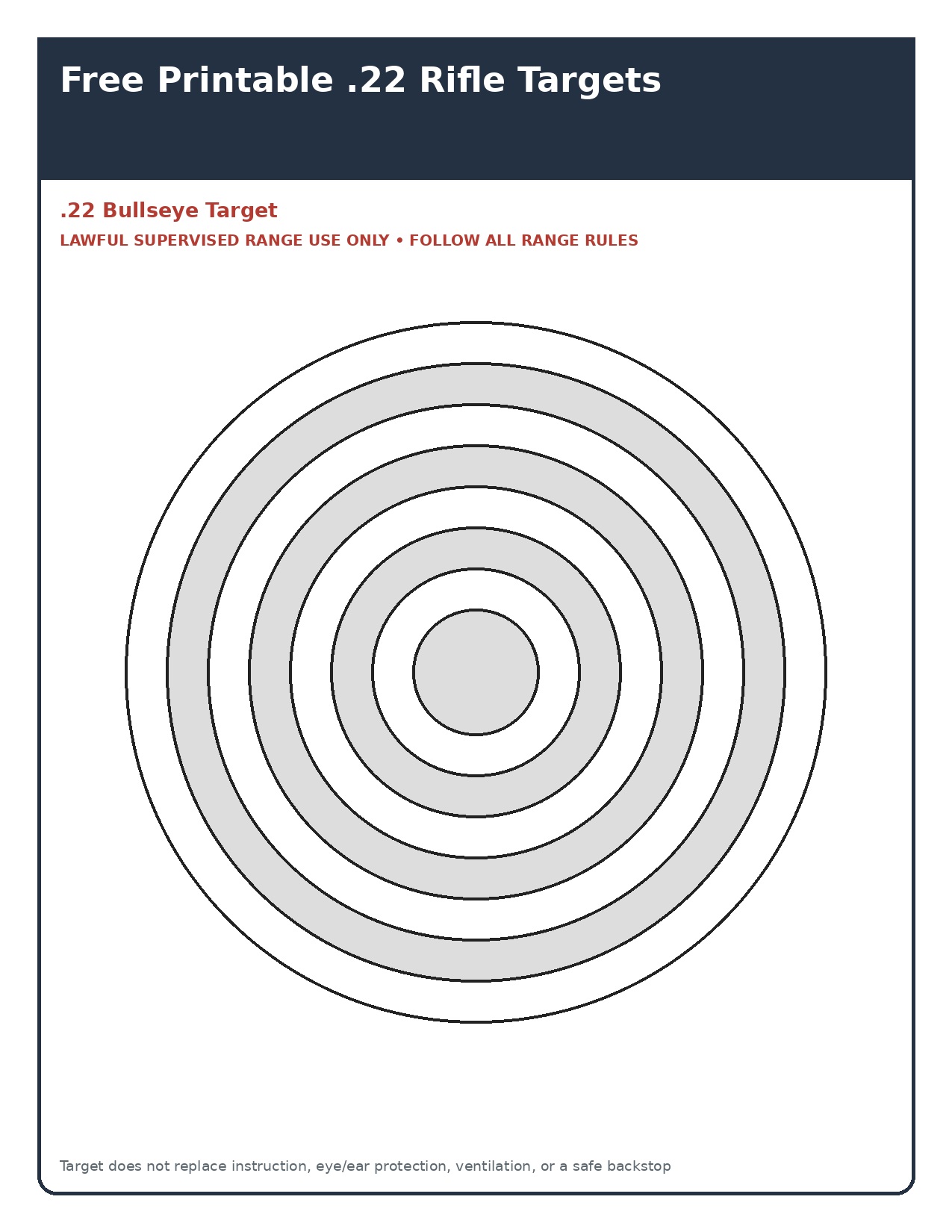 .22 Bullseye Target