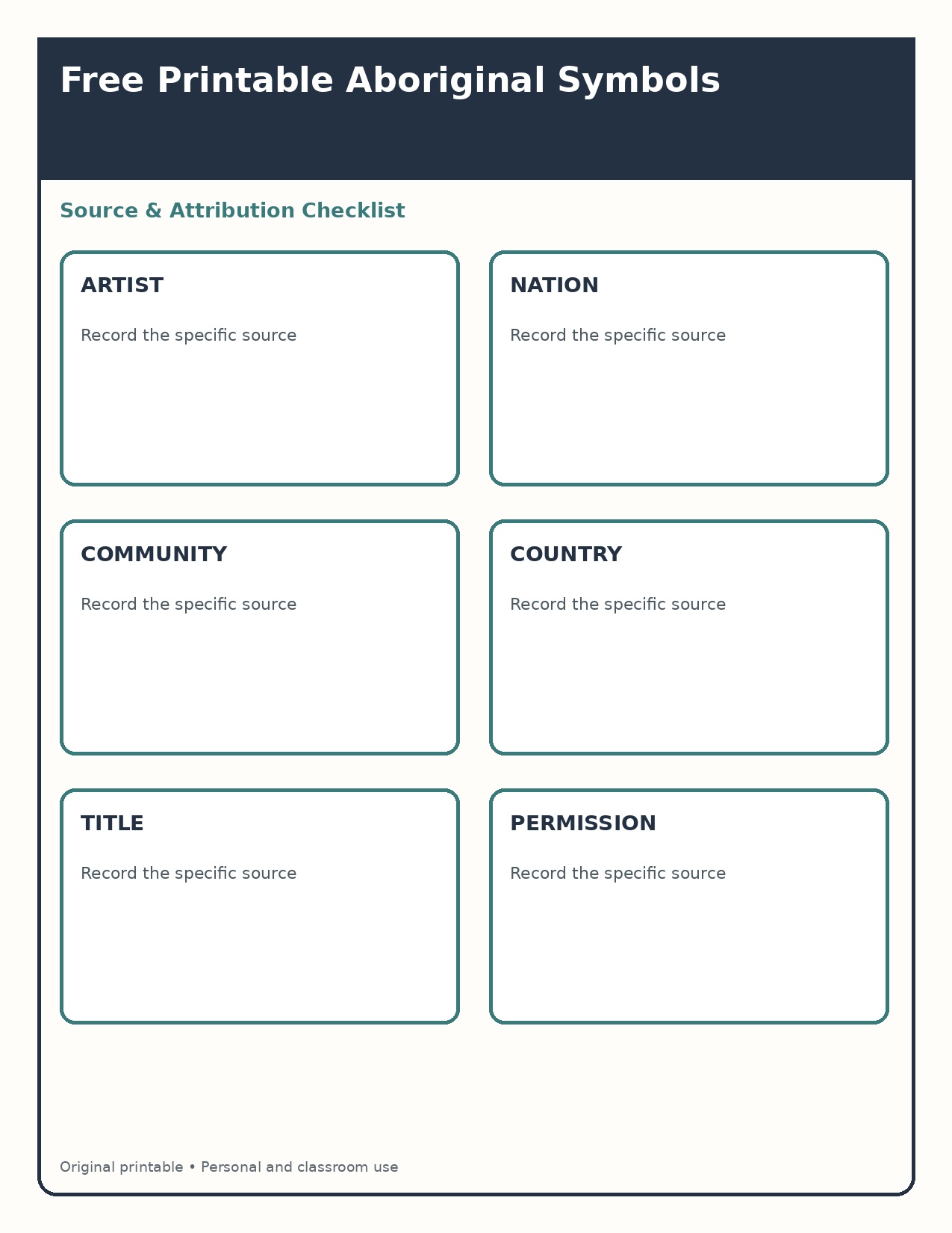 Source & Attribution Checklist