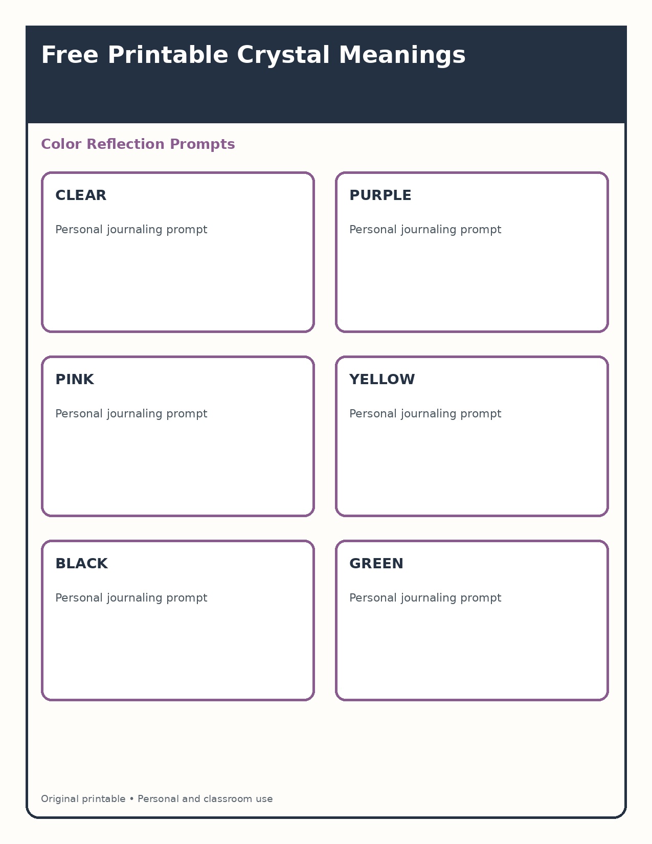 Color Reflection Prompts