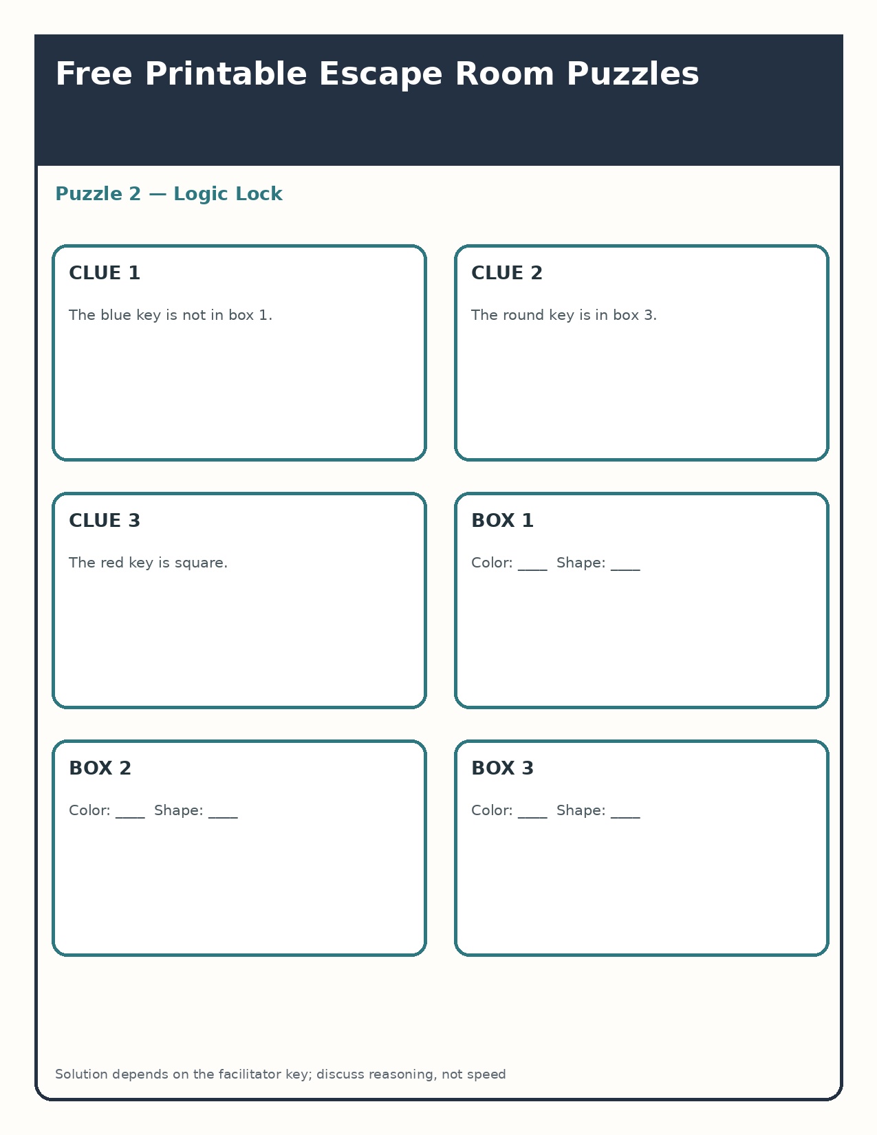 Logic Lock Puzzle