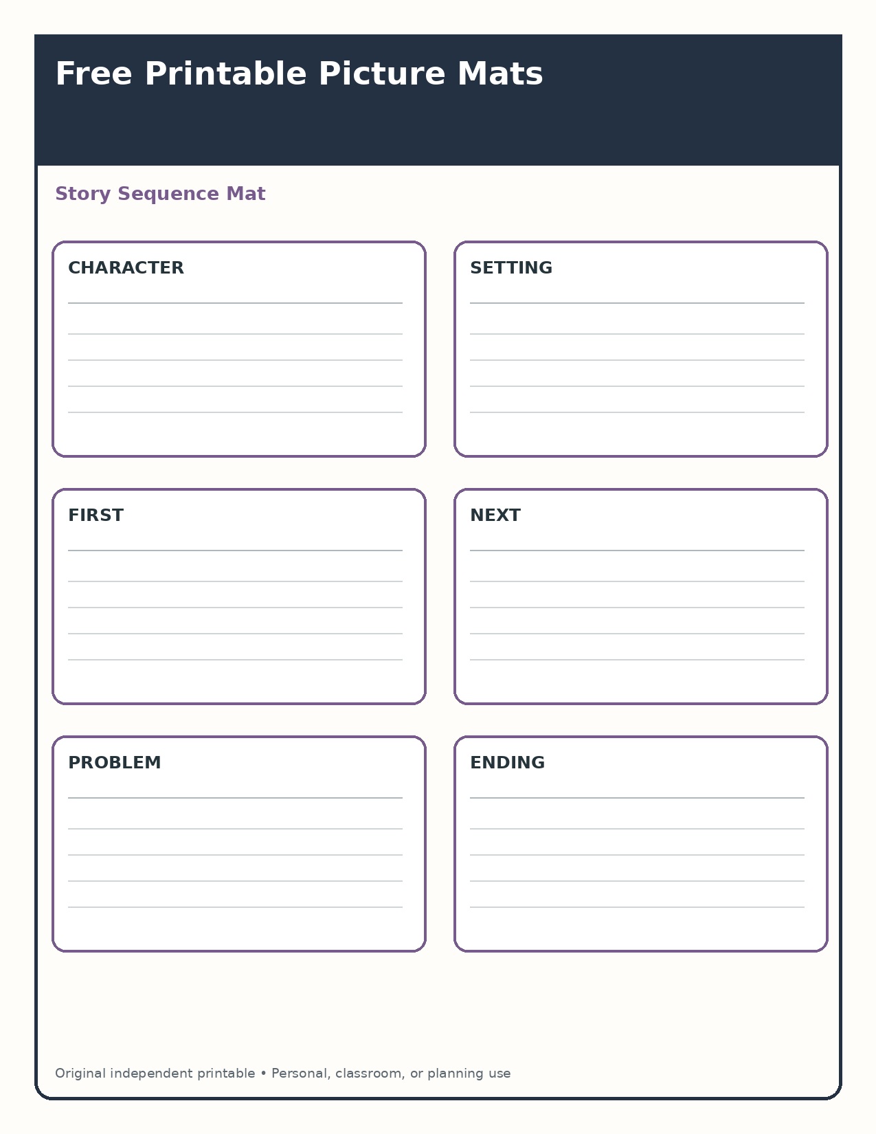 Story Sequence Mat