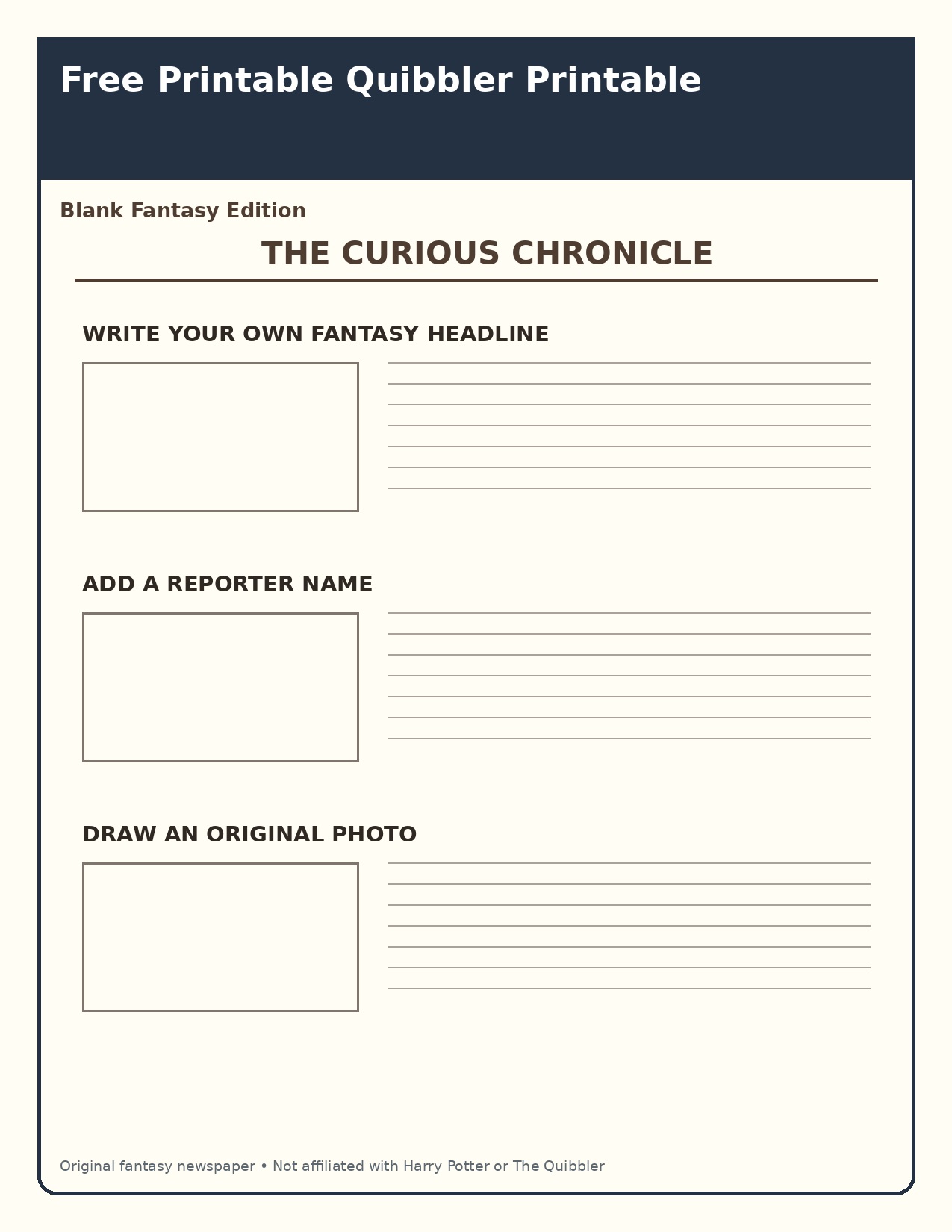Blank Fantasy Edition