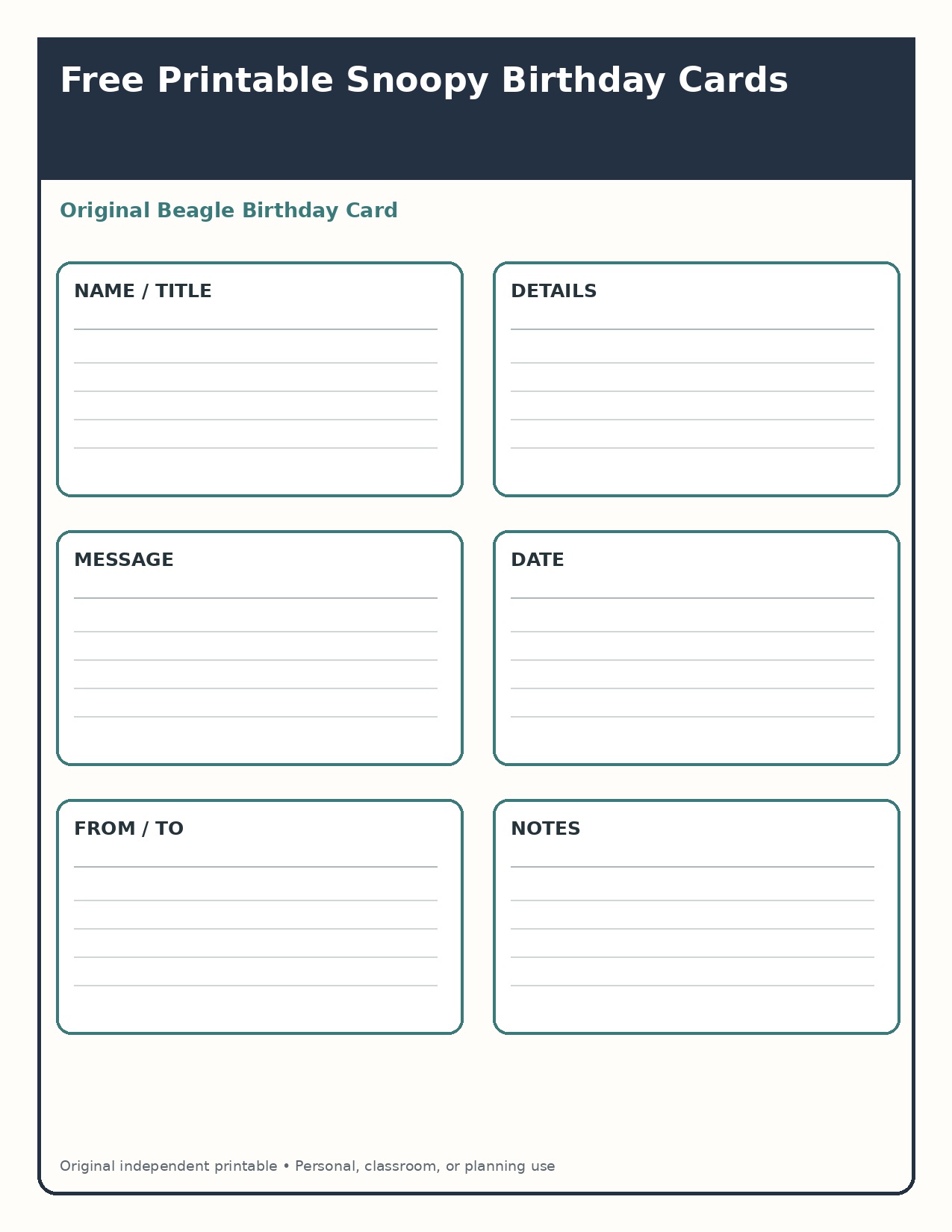 Original Beagle Birthday Card