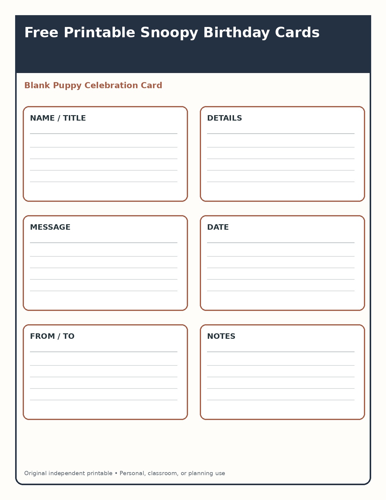 Blank Puppy Celebration Card
