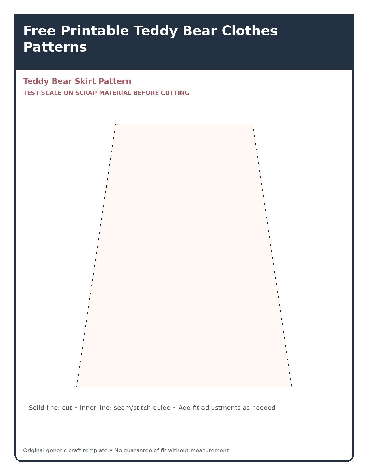 Teddy Bear Skirt Pattern