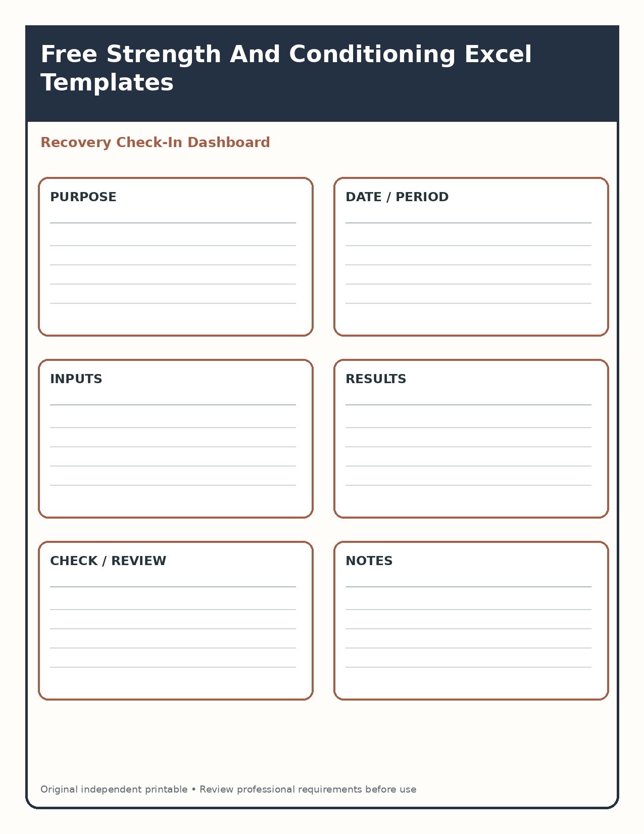 Recovery Check-In Dashboard