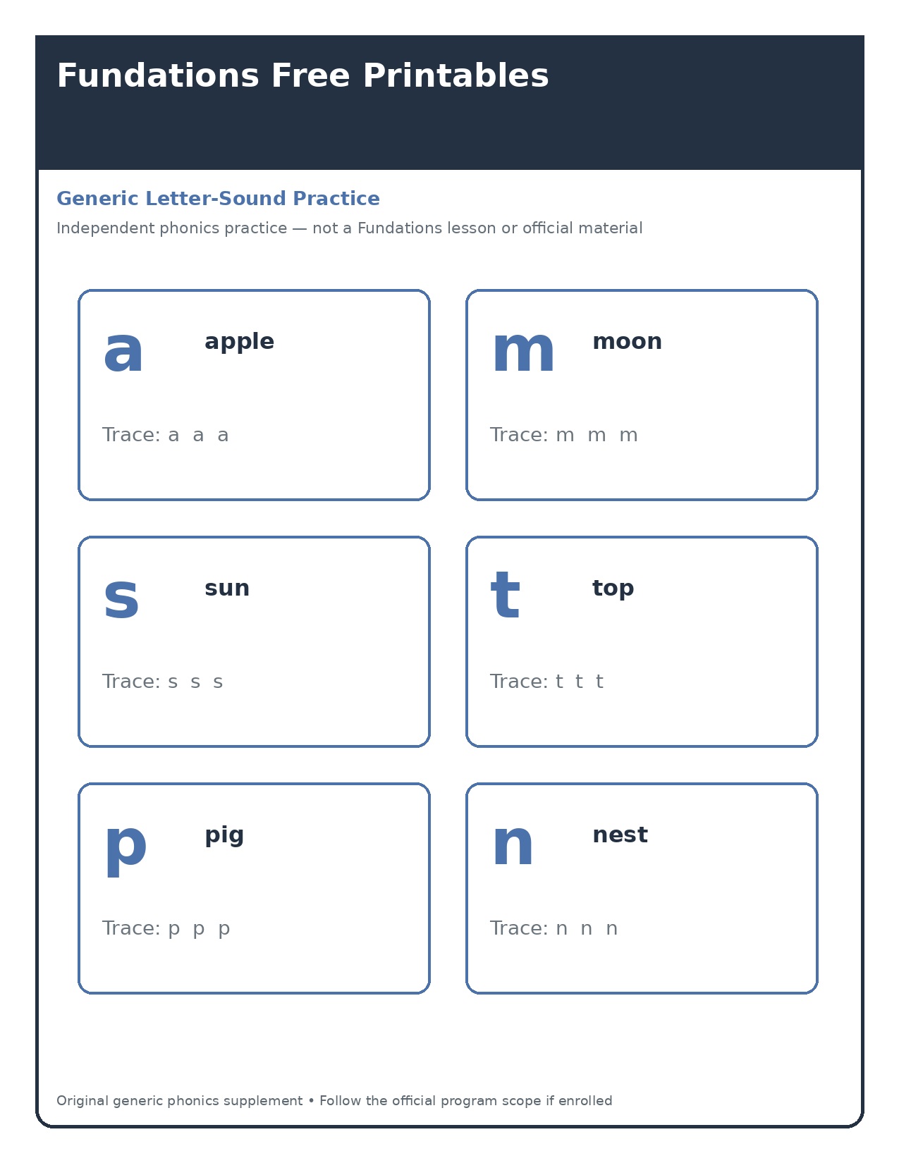 Generic letter-sound practice