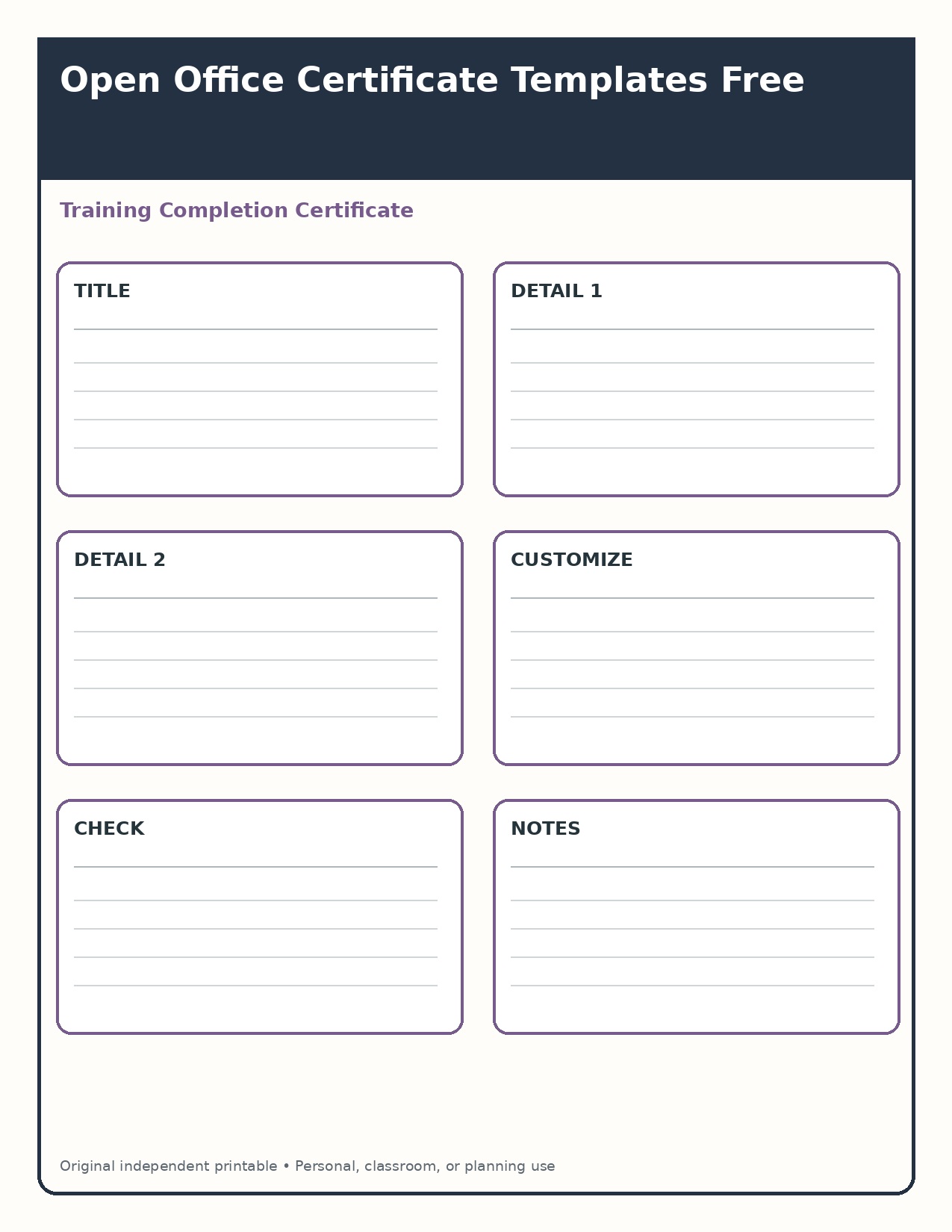 Training Completion Certificate